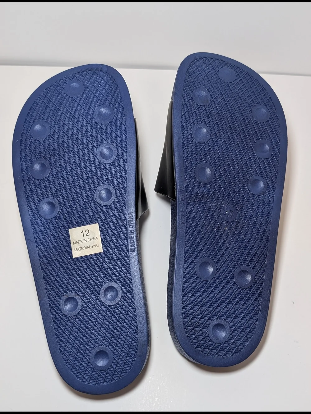 NEW 2PAC Tupac Shakur Slides Sandals Men's Size 12 Blue/Black Cross Colours NIB